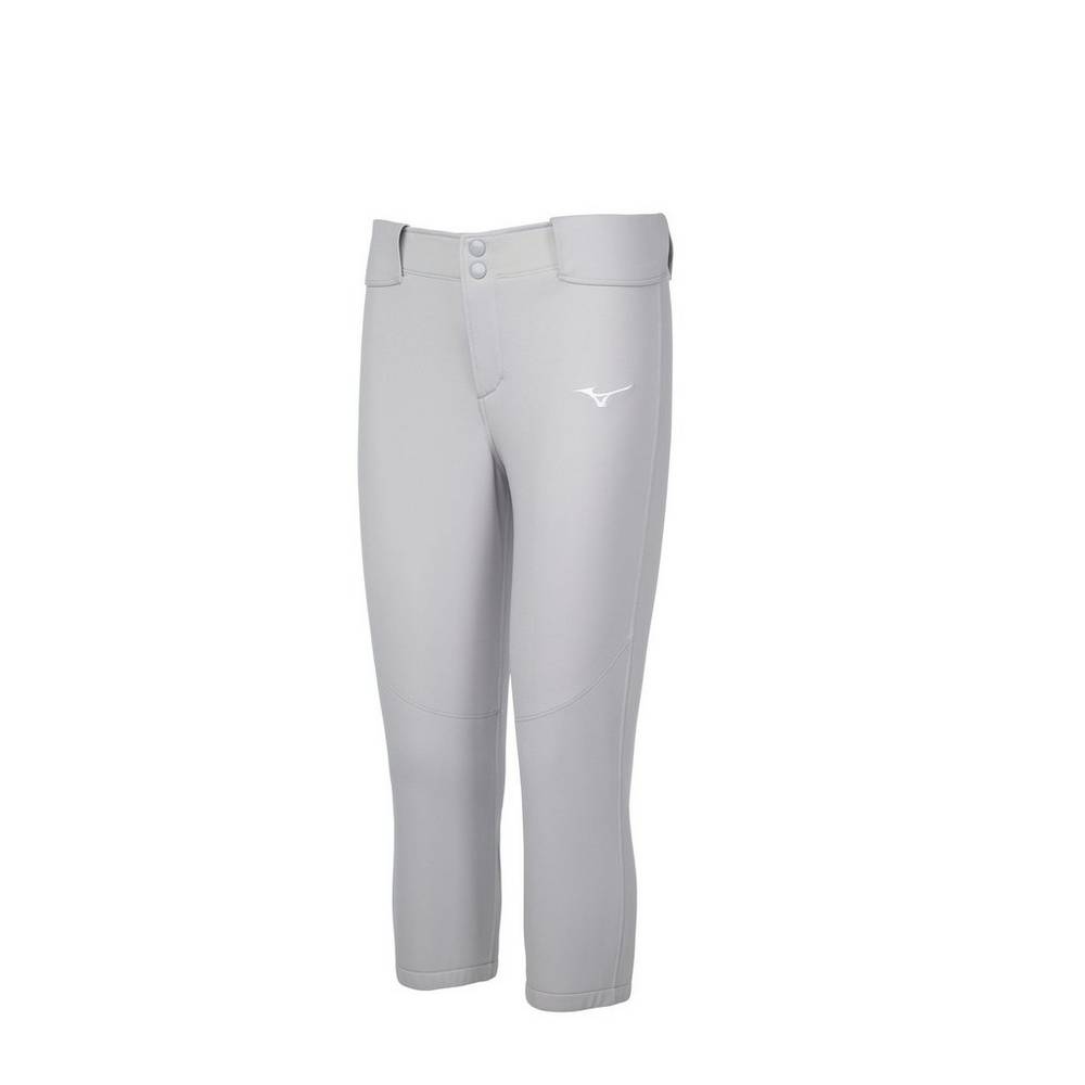 Mizuno Women's Belted Stretch Softball Pants Grey (350782-KJL)